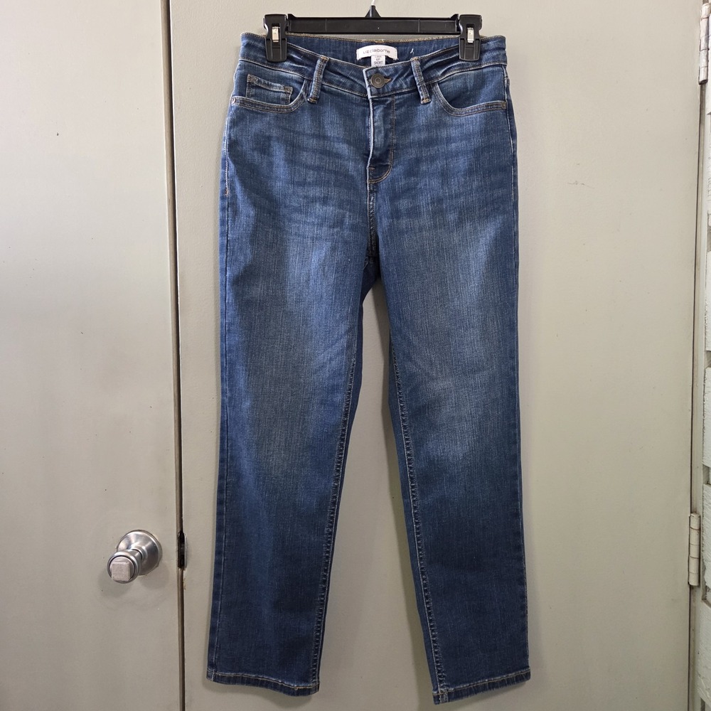 Liz Claiborne Jeans 6P Short High Rise Straight Leg Medium Wash Petite Denim